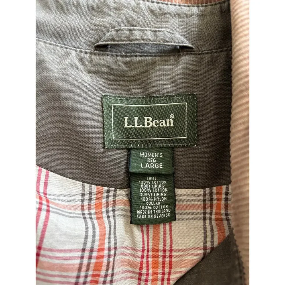 Vintage LL Bean Barn Chore Coat Large Army Green - Picture 3 of 11